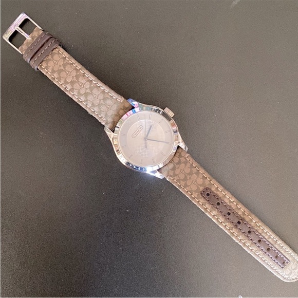 Coach Other - Coach Maddy Silver Women’s Watch with Tan and Brown Strap